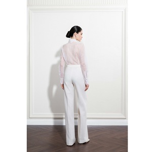 Eco Friendly Products Women's Pants NOIR RELAXED TROUSERS <b>SAND</b> JACQUARD 61% Rayon 39% Cotton Elegant Women's Pants Set - Product Image 1