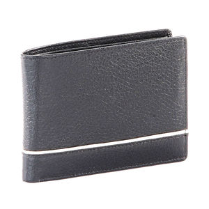 Portefeuille court de luxe Bull Captain en cuir véritable avec blocage RFID, design à lettres, style rock, fermeture éclair et fermoir - Product Image 1