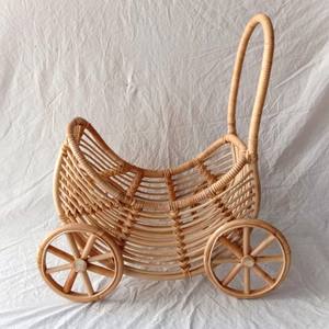 Jouets de poussette pour poupées en rotin mignon pour enfants, prix de gros, poussettes pour poupées, poussette pour bébé, chariot, cadeaux pour enfants, jouets pour enfants - Product Image 1