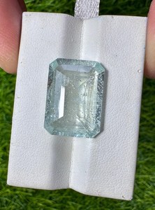 พลอยอะความารีนธรรมชาติทรงเหลี่ยมมรกต สีน้ำเงิน สำหรับทำเครื่องประดับ แหวน จี้ ต่างหู ความใสสูง - Product Image 3