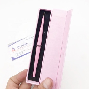 Vente en gros d'outils de levage de cils en acier inoxydable rose pour bébé séparateur de cils de beauté de marque privée avec pince à cils à pointe pointue - Product Image 1