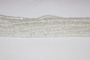 Perles à facettes en topaze blanche naturelle 5-6mm perles coupées de roue en forme de pneu 16 pouces perles Heishi topaze pour la fabrication de bijoux - Product Image 4