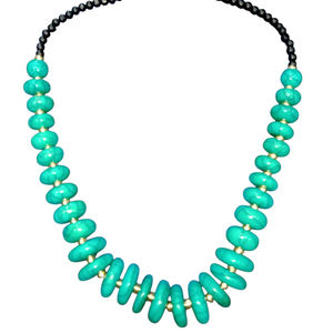 Collier en agate et chaîne de bambou fait main, style classique, artisanat Rawat, fabriqué en Inde, bijoux d'anniversaire pour homme NK-9367B - Product Image 1