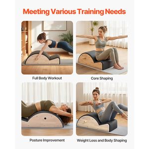 Accessorio per Home Gym: Correttore Spinale Pilates in EVA, Attrezzatura per Allenamento Yoga e Fitness, Accessorio in Legno e Gomma a Forma di Arco - Product Image 5
