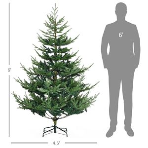Albero di Natale Artificiale in Pino Nordico da 180 cm con 795 Rami Realistici, Base in Acciaio Verde Larga ad Apertura Automatica per Decorazioni Natalizie - Product Image 3