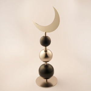 Sculpture décorative de table en métal en forme de croissant de lune, best-seller, décoration islamique pour la maison, décoration du Ramadan et de l'Aïd, centre de table moderne - Product Image 1