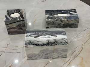 Natural <b>Marble</b> Tissue Box Case by NEHA ENTERPRISES Elegant Handmade Tissue Holder for Tabletop and Counter Decoration - Product Image 1