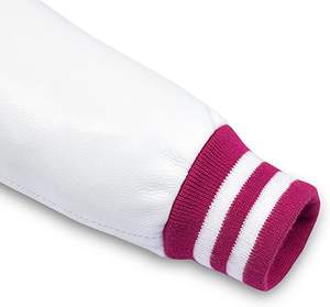 Veste universitaire pour femme avec manches en cuir, logo personnalisé, motif camouflage formel, enduite pour la saison printanière, avec logo - Product Image 4