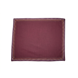 Set de table rectangulaire en tissu chinois traditionnel fait main avec un design de bordure coloré - Product Image 3
