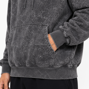 OEM Oversized Acid Wash Pullover Hoodie Cotton Fleece 400 GSM Winter Vintage Drop Shoulder Acid Wash Hoodies Sweatshirt - Product Image 5