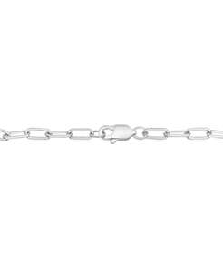 Diamond <b>Heart</b> Chain Paperclip Link <b>Bracelet</b> (1/6 ct. t.w.) in <b>Sterling</b> <b>Silver</b>, Created for | Macy's - Product Image 4
