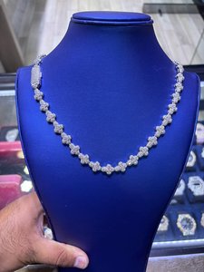 Collier de luxe plaqué or 18 carats avec micro-pavé de diamants Moissanite, chaîne à maillons Hiphop unisexe, pour un usage quotidien - Product Image 4