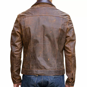Premium Genuine <b>Leather</b> Winter Casual <b>Jackets</b> for <b>Men</b> Classic Biker Style Motorcycle Western Coat At Factory Price - Product Image 5