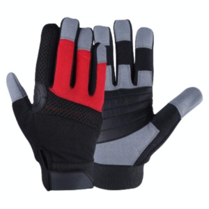 Amara Heavy Duty Synthetic Leather Gloves CE Certified Heat Resistant Adjustable Cuff High Resistant Construction Safety - Product Image 1