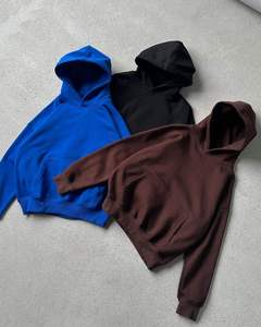 Oversized <b>Pullover</b> Hoodies in 100% Cotton Drop Shoulder No Strings Style Heavy Thick Fleece Hoodies Unisex - Product Image 4