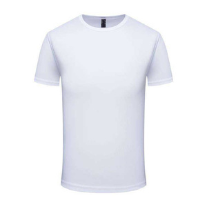 เสื้อยืดแขนสั้นผู้ชาย แห้งเร็ว สีพื้น คอกลม ทรงปกติ สวมใส่สบาย ผ้าถักโพลีเอสเตอร์ สีน้ำเงิน เทา ดำ - Product Image 2