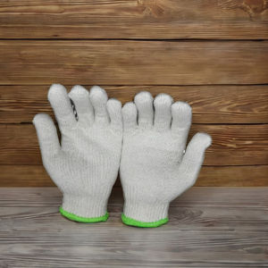 Guantes de seguridad para el trabajo con textura de poliéster y algodón blanco TM, resistentes al frío, de uso general, lavables a máquina, duraderos, fabricados en Hanoi - Product Image 5