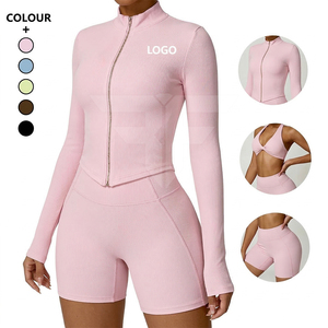 Conjuntos Deportivos de Yoga al por Mayor, 3 Piezas, Ropa Deportiva para Mujer, Traje para Correr, Conjuntos de Gimnasio, Conjuntos de Yoga, Múltiples Colores - Product Image 1