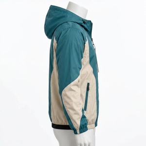 Chaqueta Impermeable Personalizada con Cuello Alto y Capucha, Chaquetas para Hombre OEM, Chaqueta Cortavientos Ligera e Impermeable para Hombre - Product Image 3