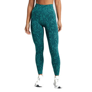Custom Printed Solid Lightweight Breathable Elastic Waist Yoga <b>Leggings</b> Women High Waisted Seamless Scrunch Butt Gym Fitness OEM - Product Image 2