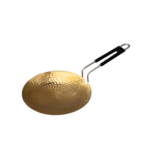 Premium Quality Hammered Brass Kadhai Wok Deep Fry Cooking <b>Pan</b> Traditional Indian Kitchenware Handmade Heavy Gauge - Product Image 2