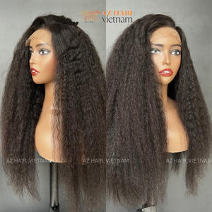 Perruques en dentelle HD pré-épilées 13x4, cheveux vierges vietnamiens, lisses et crépus, 12-30 pouces, cheveux Remy pour femmes, vente en gros - Product Image 1