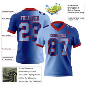 Camiseta de Fútbol Americano para Jóvenes y Adultos, 100% Poliéster, Sublimación Corta, Nombre y Número del Equipo Personalizados, Proveedor Frontal, Deportivo - Product Image 2