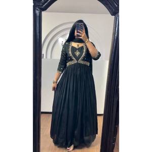 Designer Regional Clothing Gown and Dupatta with Intricate Thread and Sequence Work - Product Image 2