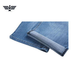 Pantalones Cortos de Mezclilla Azul Claro para Hombre, Corte Recto, Cintura Media, Estilo Casual de Verano, 100% Algodón, Tejido Transpirable, Lavado Ligero, Personalizados - Product Image 5
