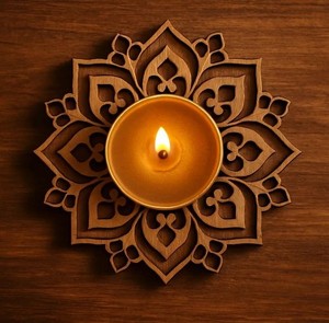 Portavelas de madera con base de corazón para el hogar, bodas, eventos, regalos, con diseño cortado a láser, para velas tipo cuenco, para uso en mesa y aromaterapia - Product Image 3