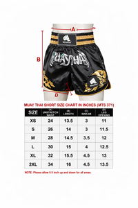 Pantalones Cortos de Muay Thai Negros Premium con Logotipo Frontal Personalizado, Bordado Tradicional de Dragón, 100% Poliéster de Secado Rápido para Kickboxing Profesional - Product Image 5
