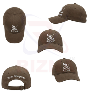หมวกเบสบอล RIZNA ENTERPRISES OEM แบบสั่งทำได้สำหรับทุกเพศ ผลิตจากผ้าฝ้าย 100% คุณภาพสูง ปักโลโก้ 3 มิติ 6 แผง พิมพ์ลายจุดสไตล์กอล์ฟ ล้างสีแบบวินเทจ เหมาะสำหรับงานปาร์ตี้ - Product Image 4