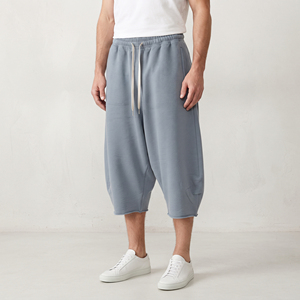 <b>Men's</b> Cotton Capri Sweatpants Mid Waist Drawstring Baggy Fleece Sport Wear <b>Shorts</b> Casual Running Oversize Sweat <b>Shorts</b> <b>Men</b> - Product Image 5