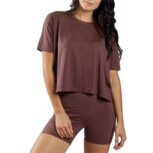 Women T Shirt Soft Cotton Casual Short Sleeve Fashion Tee Lightweight Summer <b>Top</b> for Daily Wear Street Style - Product Image 6