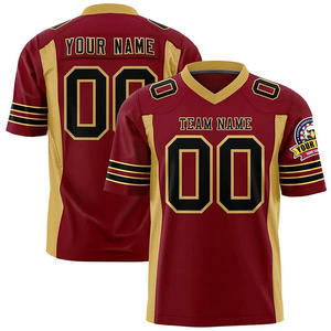 Maillots de football américain personnalisés de haute qualité pour hommes et femmes, uniformes d'équipe imprimés par sublimation avec logo sur la chemise pour les entraînements et les matchs - Product Image 5