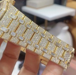 Reloj automático de alta calidad estilo hip-hop con movimiento TW/CN, reloj automático con diamantes de moissanita VS, reloj de lujo con moissanita VVS. - Product Image 3