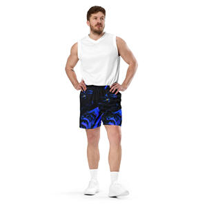 Pantalones Cortos de Béisbol para Hombre, Color Azul Medianoche, Sólidos, de Cintura Alta Elástica, 5 Pulgadas de Entrepierna, de Secado Rápido, Transpirables, Estilo Urbano - Product Image 3