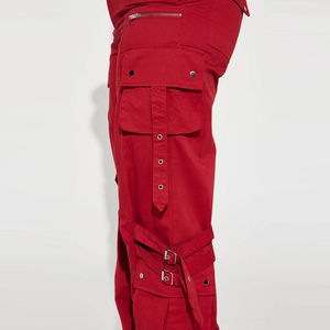 Pantalon Cargo Décontracté Grande Taille pour Femmes, Taille Haute, Coupe Droite, Écologique, Respirant, Poches Latérales, Polyester/Coton - Product Image 4