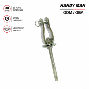 Système de ligne de vie horizontale, tendeur de câble en acier inoxydable compatible avec une corde de 8 mm, résistance à la rupture de 30 kN, marque HM, emballé dans un carton - Product Image 1