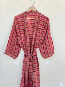 Vintage Silk <b>Kimono</b> Indian Robe Sari <b>Kimono</b> Recycled Silk <b>Kimono</b> - Product Image 2