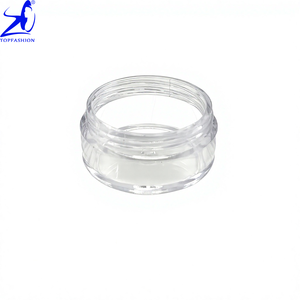 100pcs Made Taiwan Empty Cosmetic 10g Clear Plastic Jar Black Rim <b>Acrylic</b> Window Threaded Cap Loose Powder Lotion False - Product Image 4