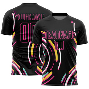 Tenue de football respirante et à séchage rapide, personnalisable pour garçons, filles et adultes, maillot d'entraînement scolaire à manches courtes pour joueurs d'équipe - Product Image 3