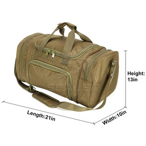 Sac de sport de grande capacité, prêt pour le voyage, en nylon, avec fermeture éclair sécurisée, sangle réglable, manipulation confortable pour les sports de plein air - Product Image 6