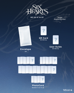 WE GO-6 - [ SIX HEARTS ] (เวอร์ชั่นแองเจิล โฟโต้การ์ด) อัลบั้มซีดีเคป๊อปขายดีที่สุดในเกาหลีสำหรับทุกวัย - Product Image 4