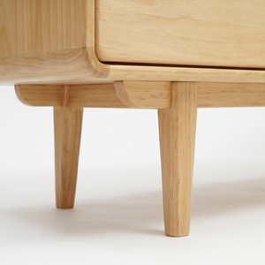 Buffet moderne minimaliste en teck massif, meuble de rangement pour salon, console en bois - Product Image 4
