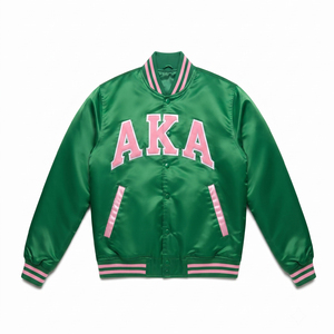 Womens Customized Plus Size AKA Sorority <b>Jacket</b> Long Sleeve <b>Sequin</b> <b>Jacket</b> Zip up Alpha Sorority Clothing Custom fashion <b>Jacket</b> - Product Image 1