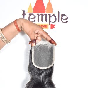 Extensions de cheveux naturels non traités 4x4, 100% indiens, alignés sur la cuticule, tissage naturel, sans traitement, provenant de temples, non humains - Product Image 3