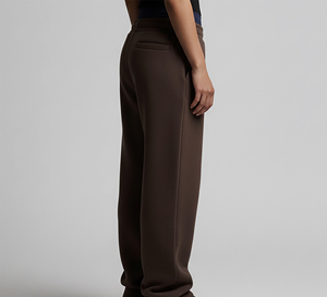 Pantalon de survêtement en molleton marron pour homme, taille élastique avec cordon de serrage, décontracté, avec poches, logo sur la jambe droite, idéal pour l'automne - Product Image 3