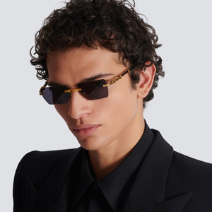 Lmamba 98201 Wholesale Custom Logo Classic Retro Sun Glasses High Quality Rimless Blue Gradient Colorful Men <b>Sunglasses</b> 2024 - Product Image 1