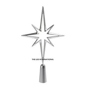 Five-Pointed Star Christmas <b>Tree</b> <b>Topper</b> Decorations Gold Electroplated Standing Ornament for Home Wholesale - Product Image 2